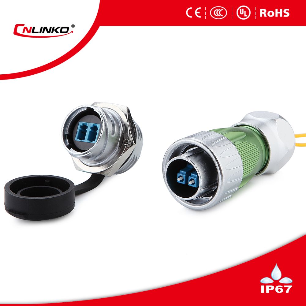 Optic Fiber Signal Connector with 24mm Screw Type Locking