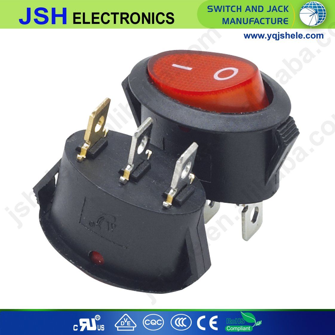 12V 16A Rocker Round Toggle Control 3 Pin on-off Spst Switch