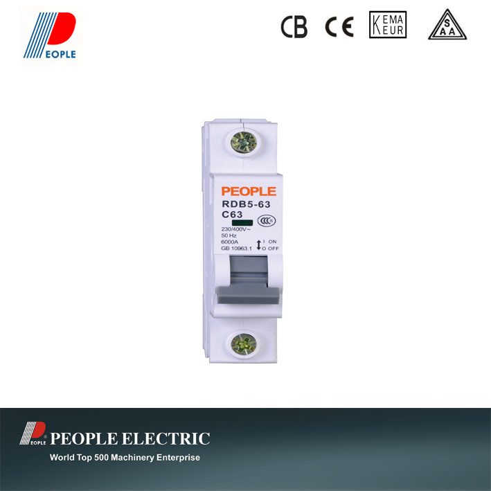Miniature Circuit Breaker MCB with High Breaking Capacity Rdb5-63