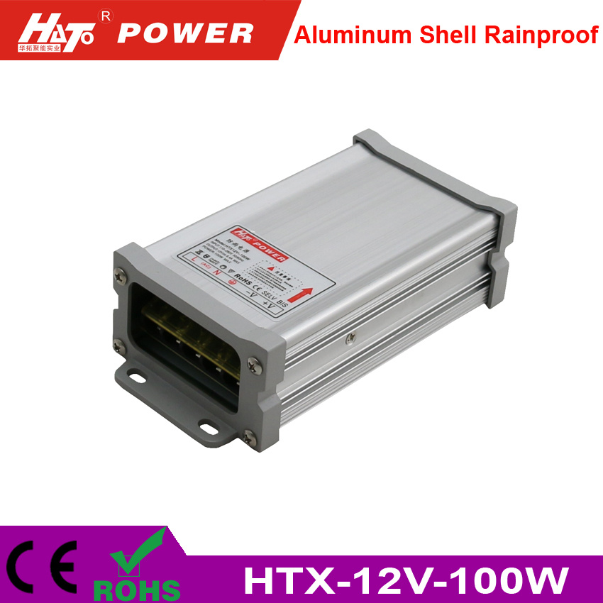 12V 8A Rainproof LED Power Supply with Ce RoHS Htx-Series