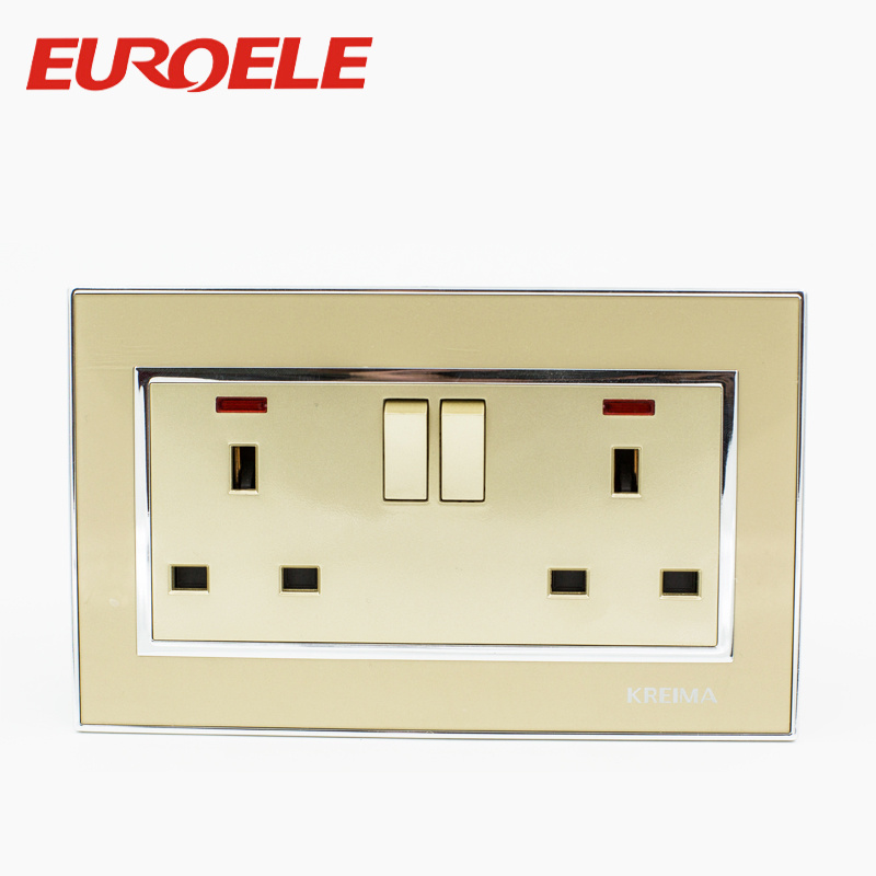250V/13A 146*86mm Double Gang Switched Socket
