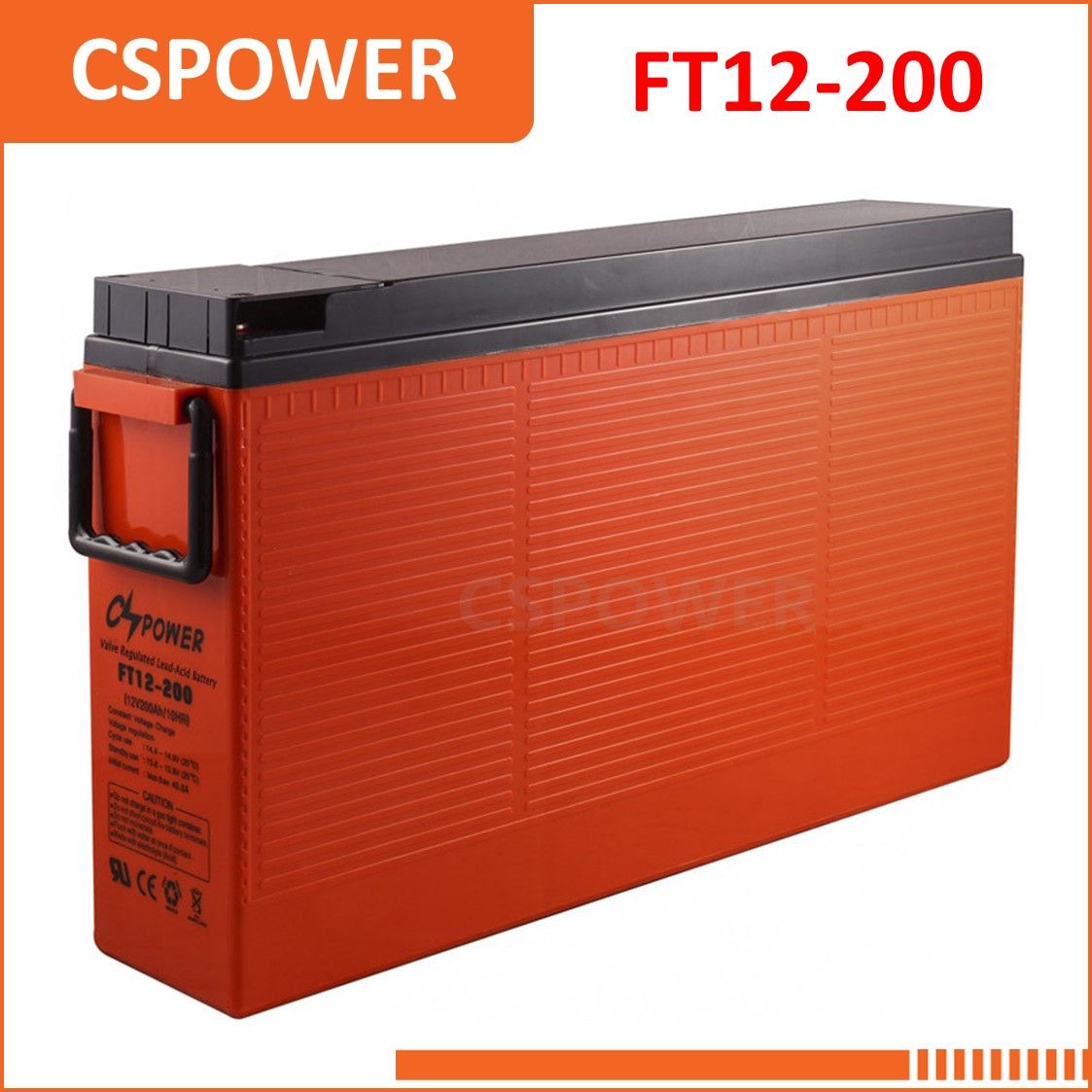 Cspower 12V 200ah Rechargeable Valve Regulated Battery - Solar Powe System