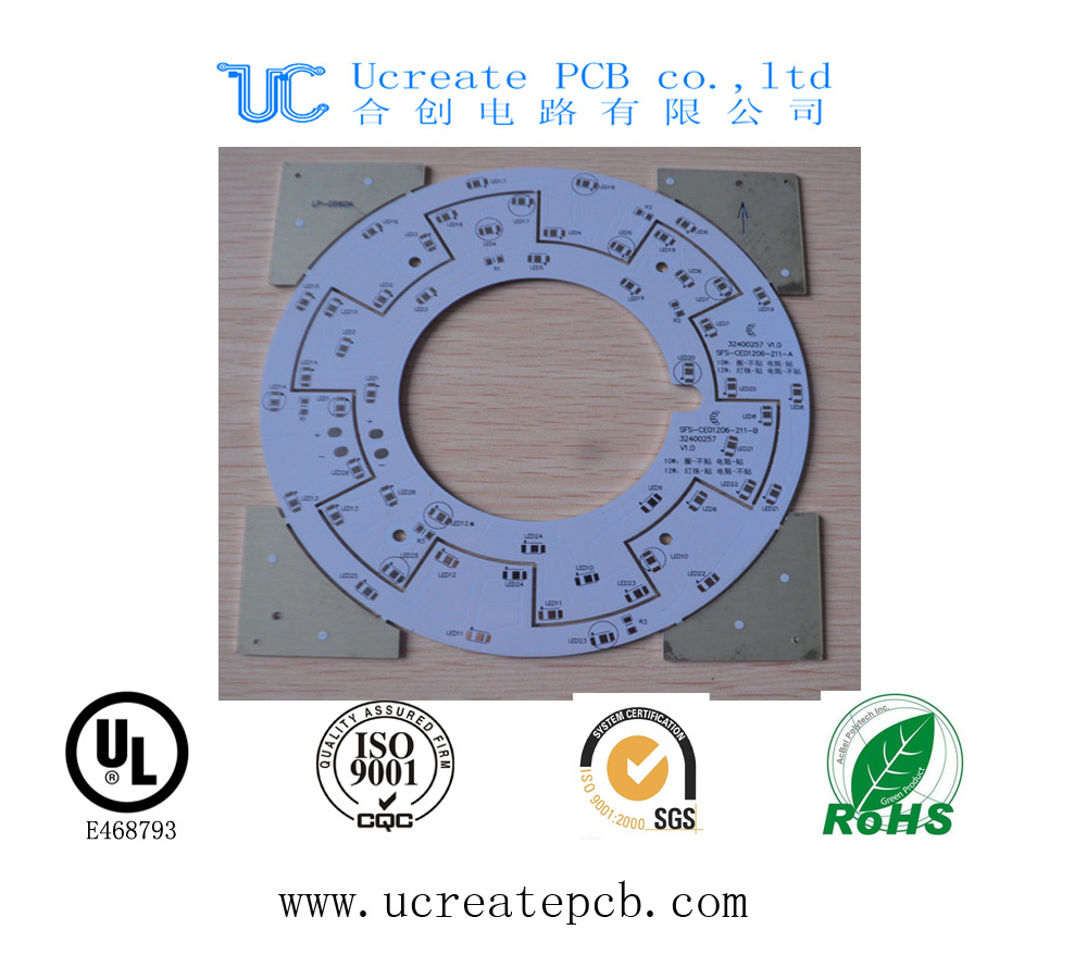 LED Aluminum PCB with UL ISO RoHS