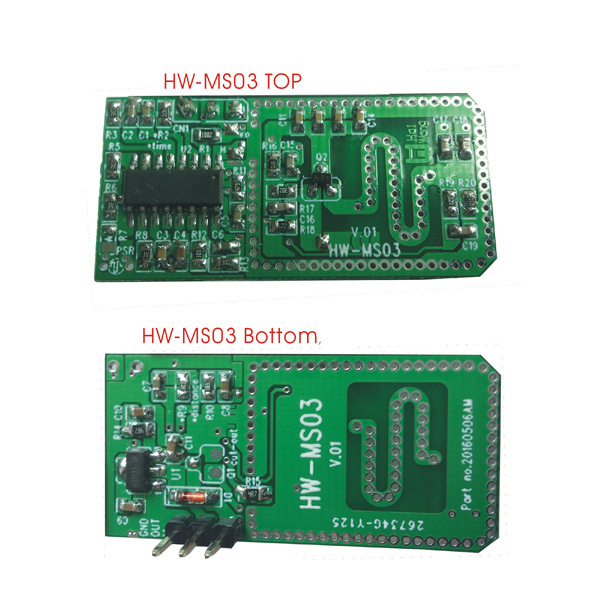 Microwave Sensor PCB for Automatic Door Sensor (HW-MS03)