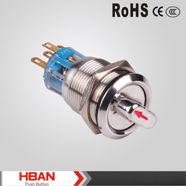 19mm Arrow Indicate Stainless Steel TUV UL Selector Switch