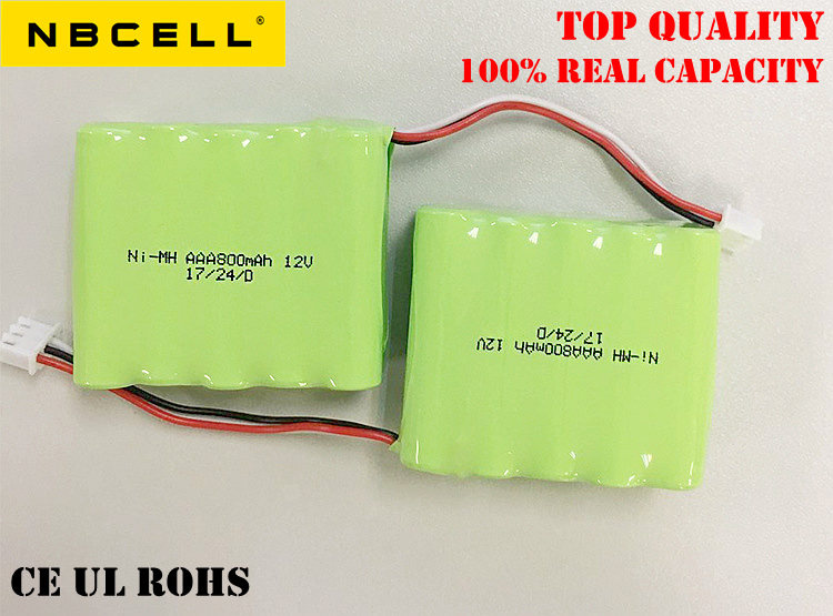 12V AAA 800mAh Ni-MH Battery Pack for Lamp