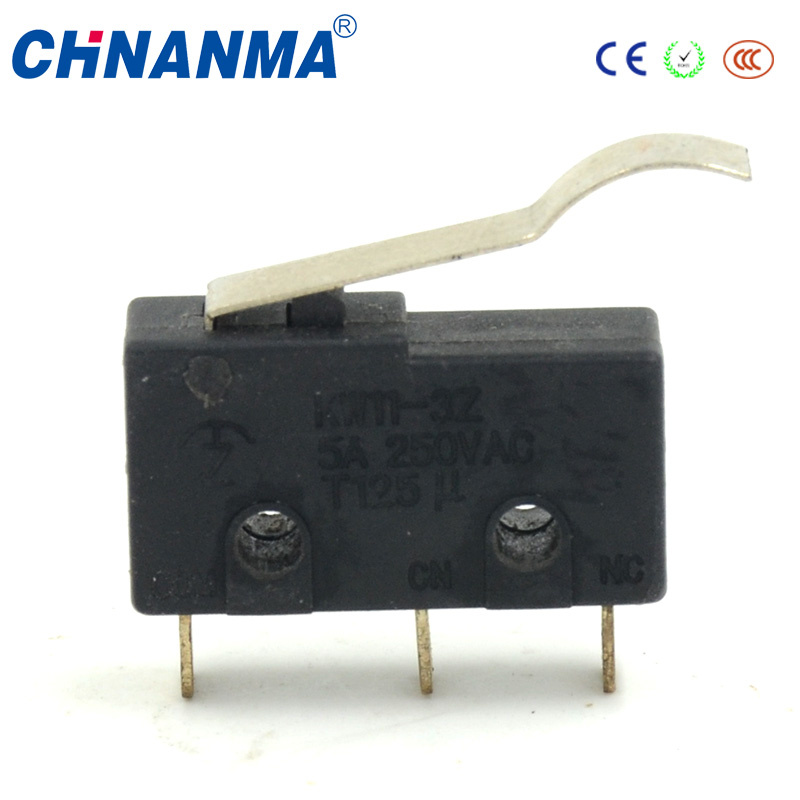 Miniature 220V Push Button Micro Switch with Three Pins