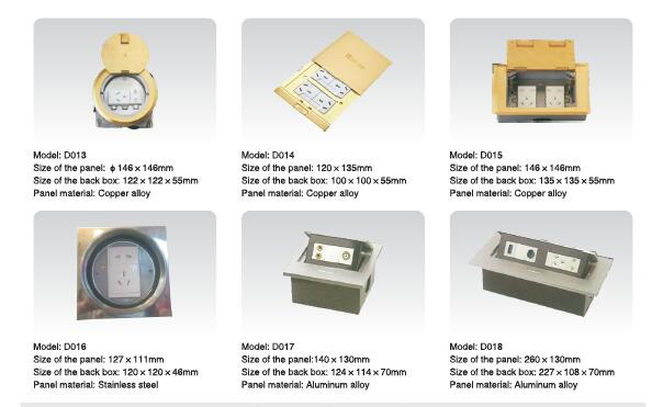 High Quality Stainless Steel and Alloy panel Floor Socket
