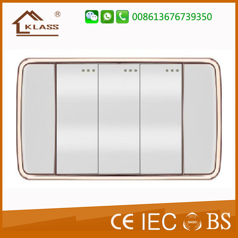 Electric Switch White Series 3gang Wall Switch