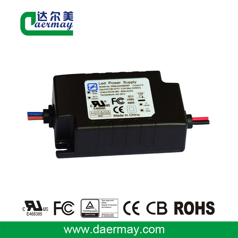 Mining Lamp LED Power Supply 24W 1.5A Waterproof IP65