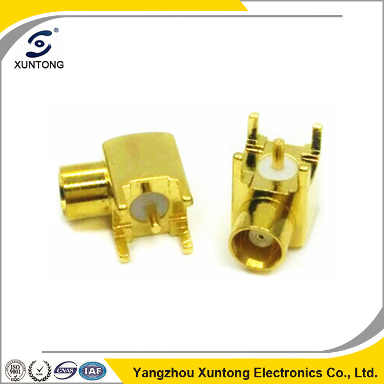 MCX Thru Hole Jack PCB Mount MCX Plug Connector for Rg174/179