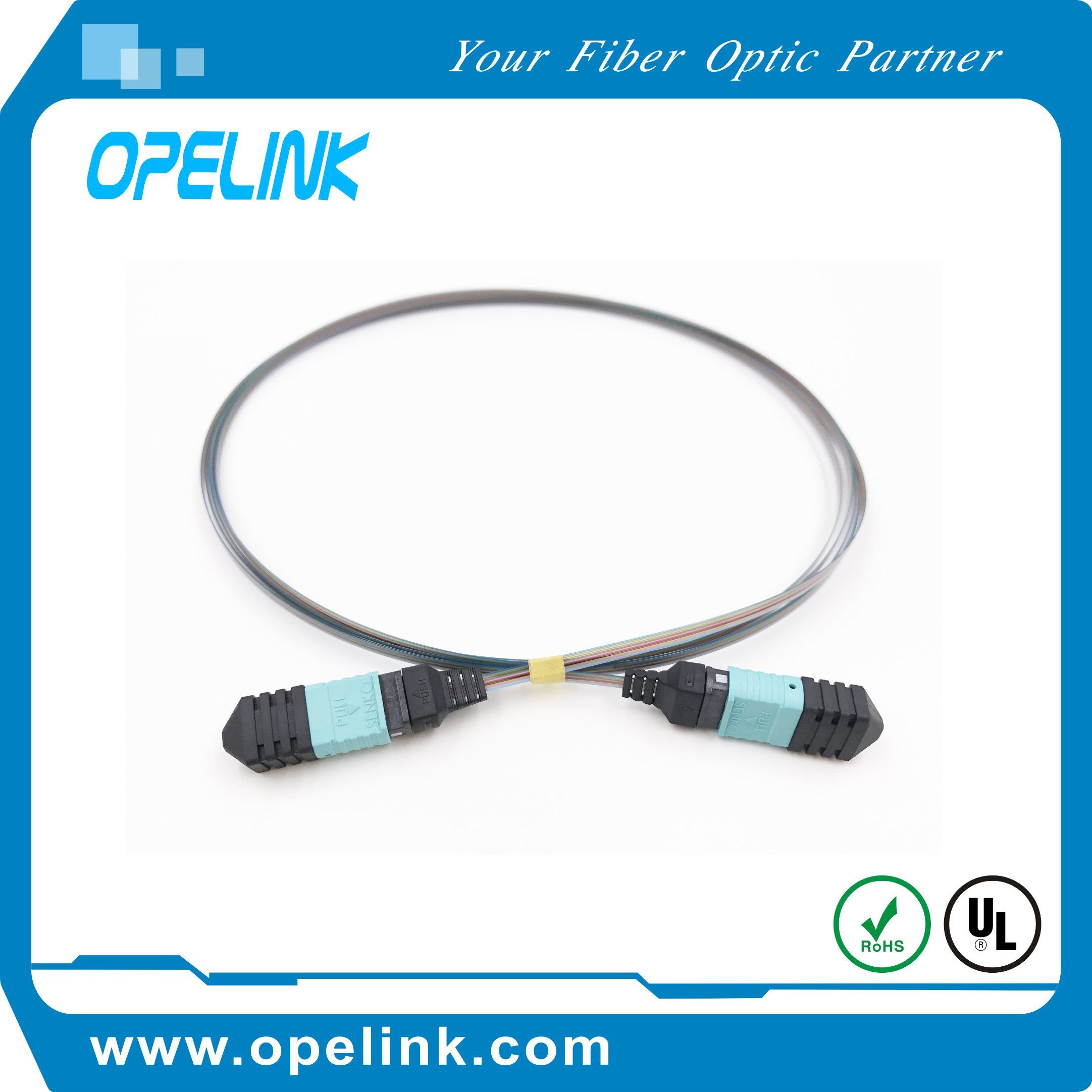 Telecommunication Passive Fiber Optic Drop Cable MPO Patch Cord Fiber Bare
