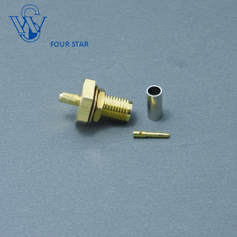 Female Jack Bulkhead Crimp RF SMA Connector for Rg316 Cable