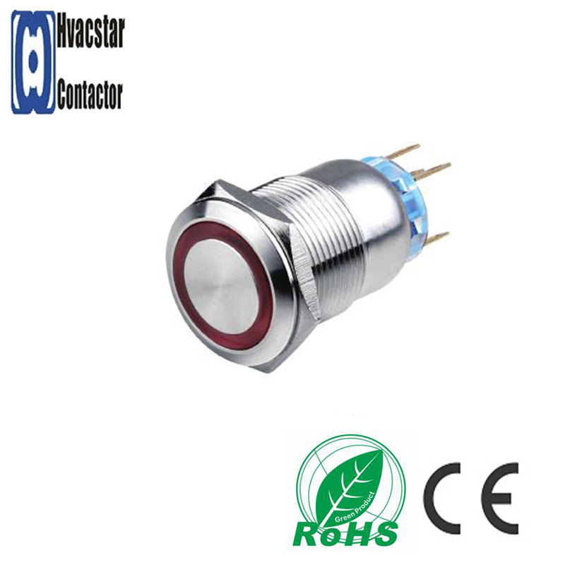 Illuminated Metal Push Button Switch with Light