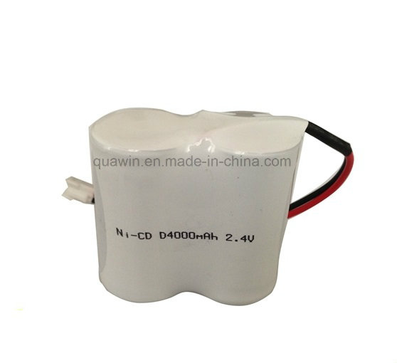 2.4V 4000mAh D Size NiCd Rechargeable Battery
