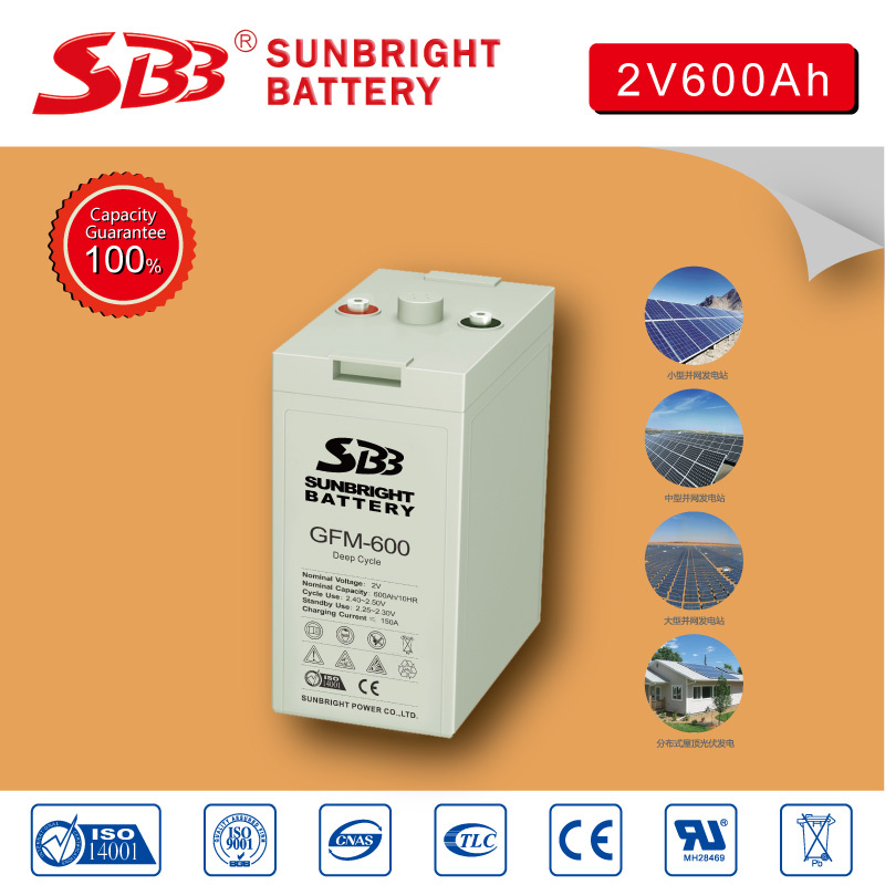 2V600ah AGM SLA battery for Green Power System
