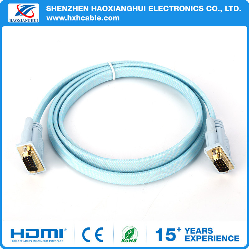 5FT Flat VGA Cable with Screws