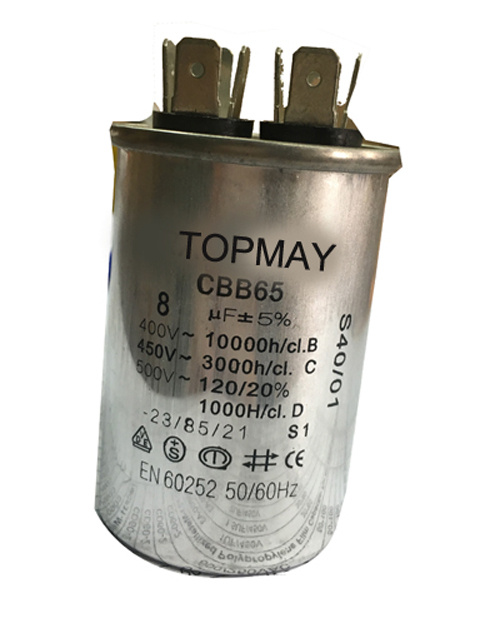 2.7UF 500VAC Motor Run Capacitor for AC (CBB65)