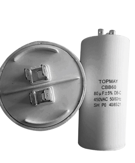 White Metallized Polypropylene Film Capacitor for AC Cbb60 Tmcf23