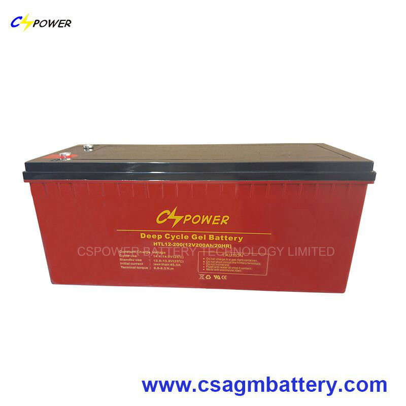 Power Supply 12V200ah Gel Battery for Solar System