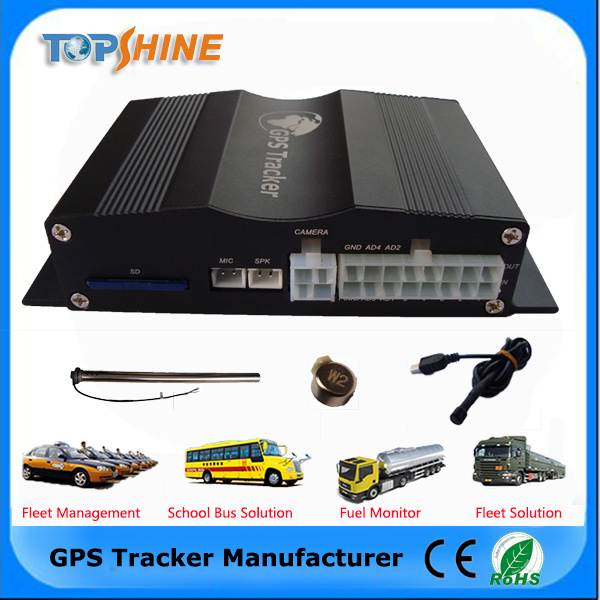 Double Camera Fuel Sensor Crash Sensor Vehicle GPS Tracker