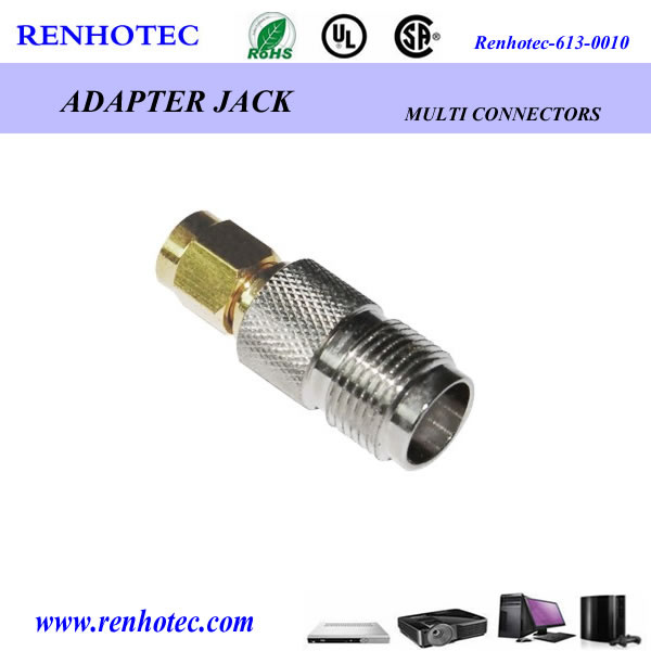 Straight SMA Plug to TNC Jack Adapter