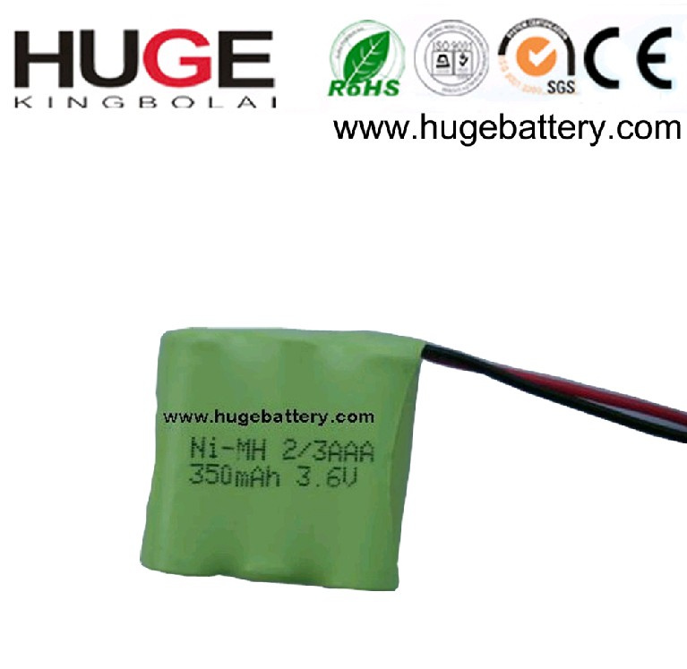 3.6V 2/3AAA 350mAh NiMH Rechargeable Battery