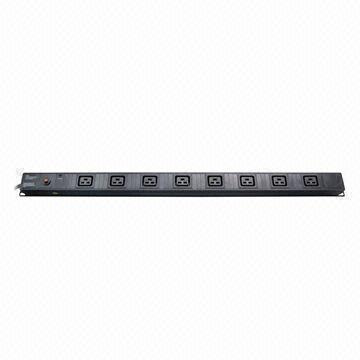PDU IEC Plug Socket, 8-Way, Size 1u 19-Inch Network Cabinet