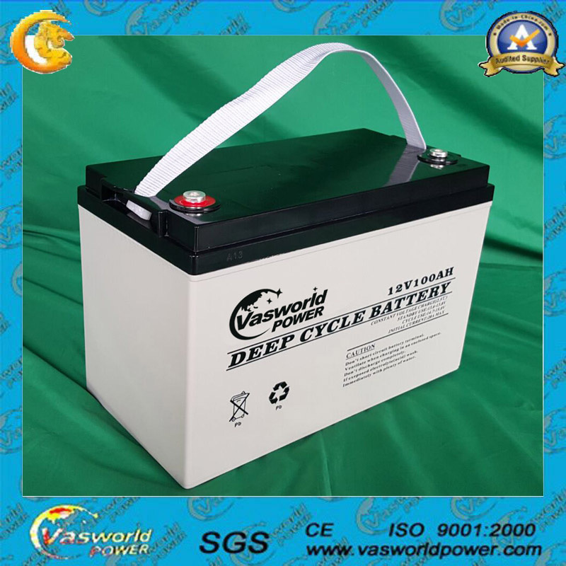12V100ah Deep Cycle AGM Lead Acid Battery for Solar Power system