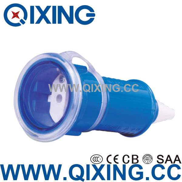 Qixing IEC 603 Plastic 16AMP 220-250V Blue Schuko Connector