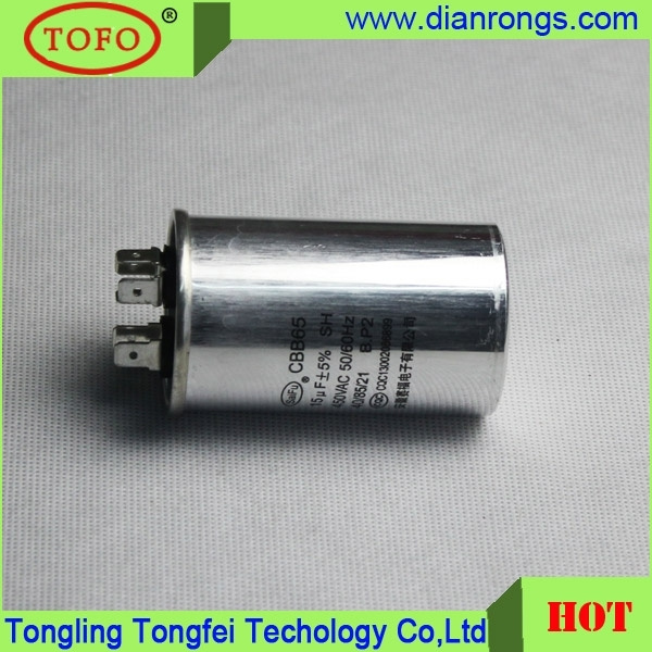 Cbb65 Metal Can Polypropylene Film Capacitor