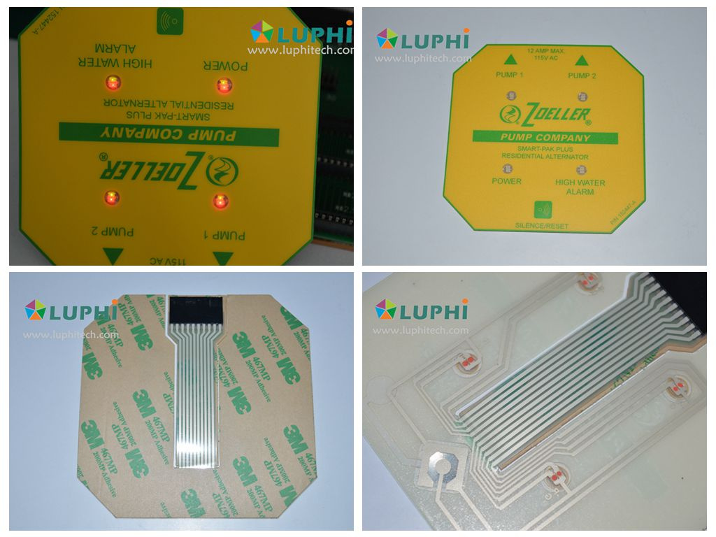 Industrial Membrane Control Keypad Membrane Switch with Backlighting