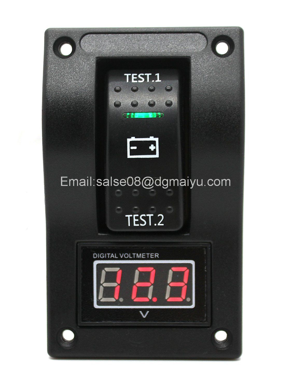 5-30V Digital Voltmeter Battery Test Panel Rocker Switch Dpdt/on-off-on