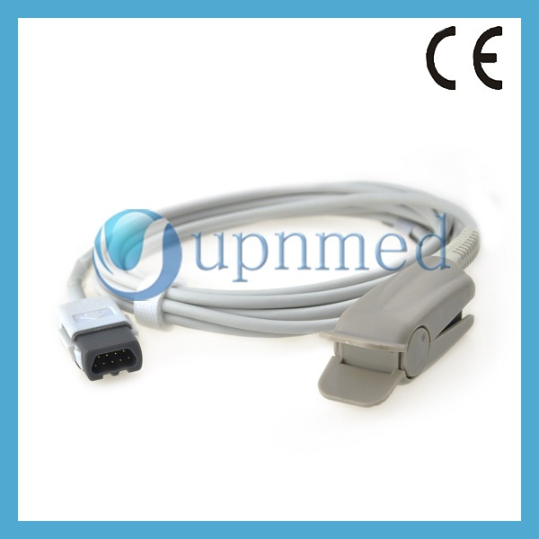 Ge Ohmeda Trusat Adult Finger Clip SpO2 Sensor, 9pin