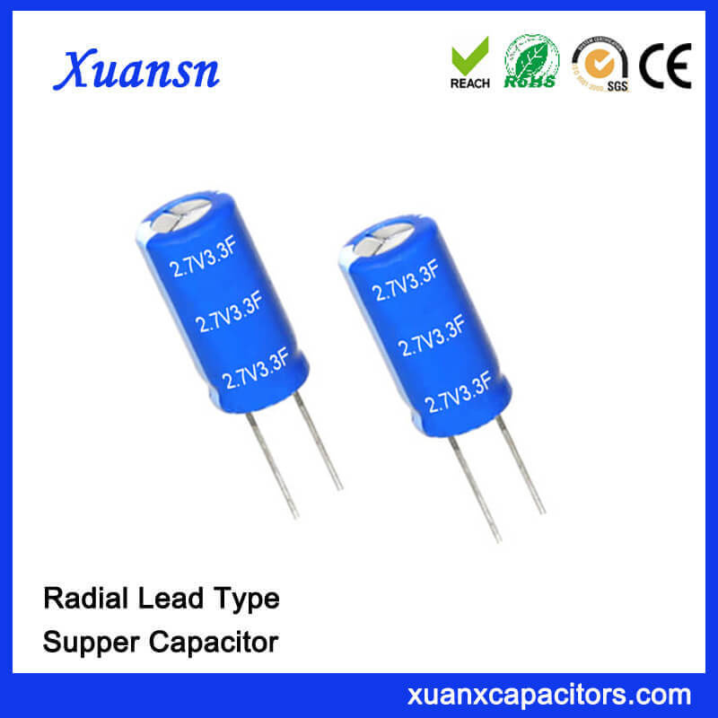 Good Quality Super Farad Capacitor 3.3f 2.7V Capacitor
