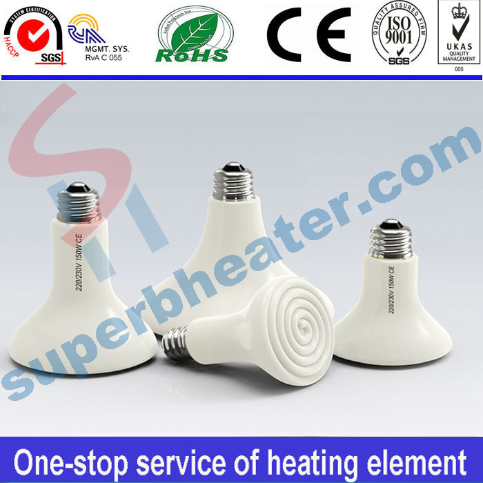 200W Ceramic Infrared Heater Lamp Heater for Poultry