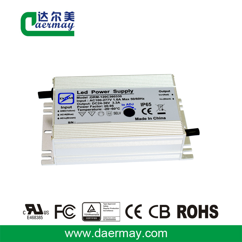 IP65 120W 36V LED Driver Waterproof