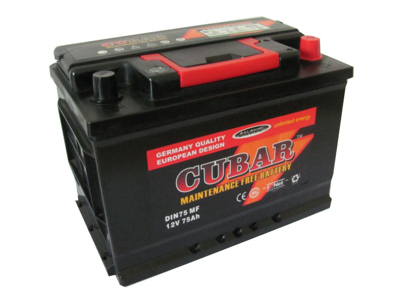 DIN75 12V75ah Mf Car Battery/ DIN75 Mf Auto Battery/Storage Battery