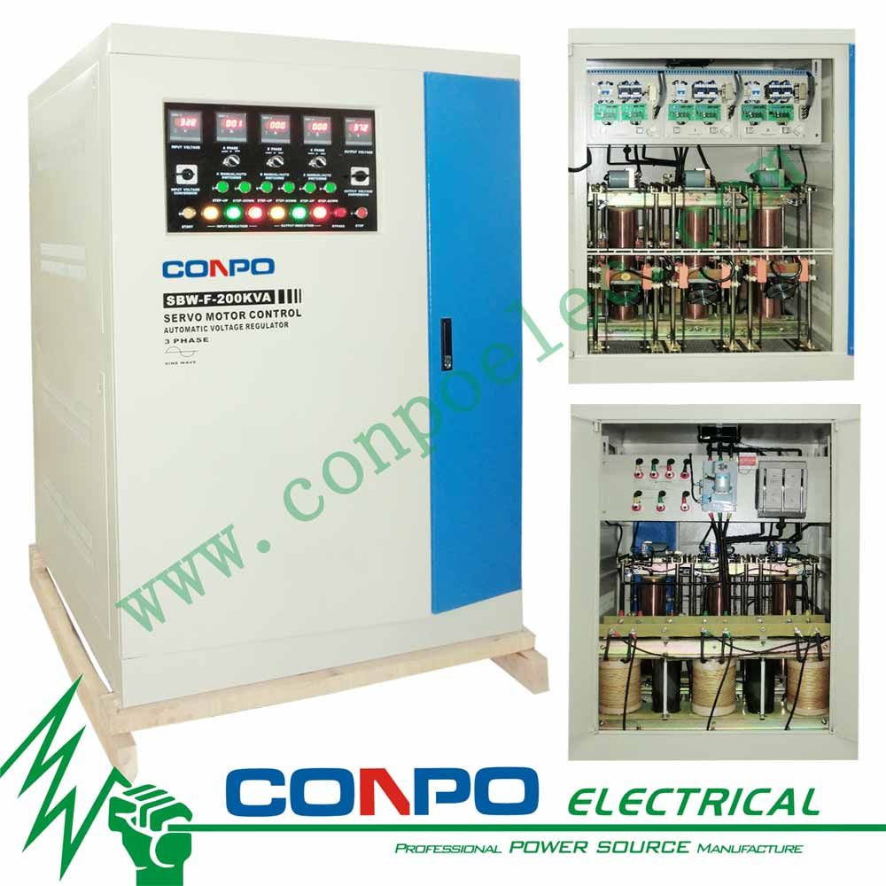 SBW-F-200kVA Split-Regulating Full-Automatic Compensated Voltage Stabilizer/Regulator