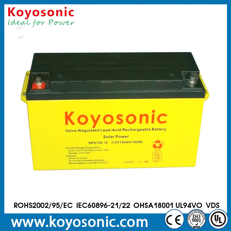 Long Life 12V150ah VRLA Deep Cycle Gel Battery for Solar System