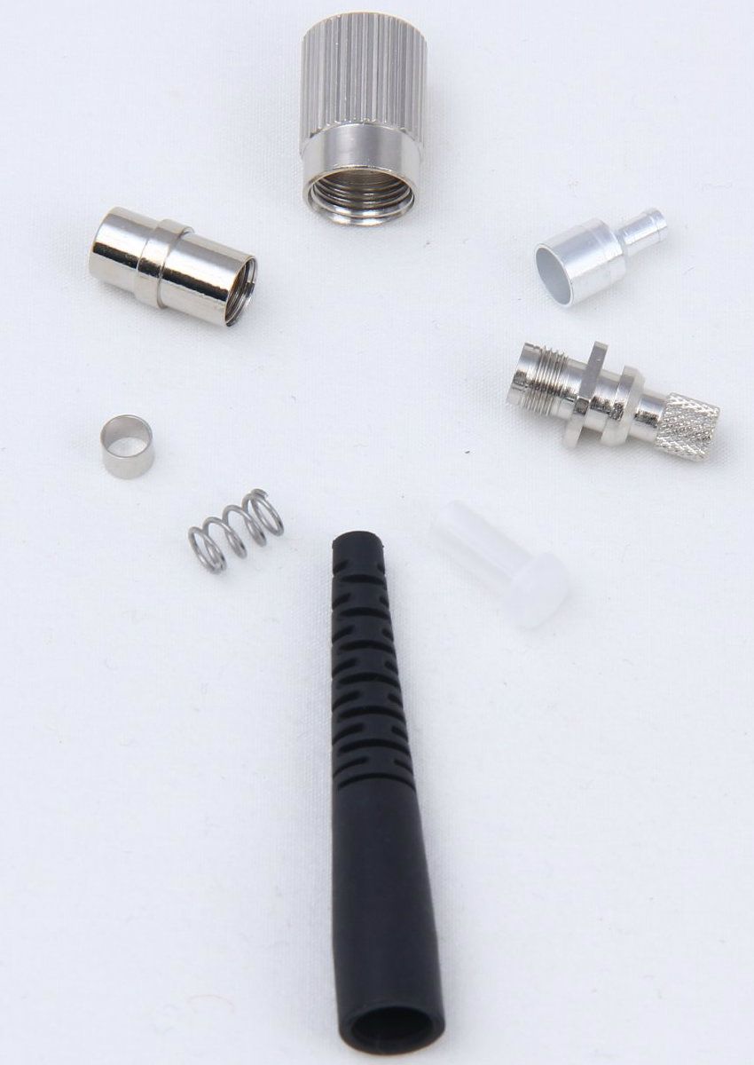 FC Simplex Sm Fiber Optic Connector with Black Slotted Boot