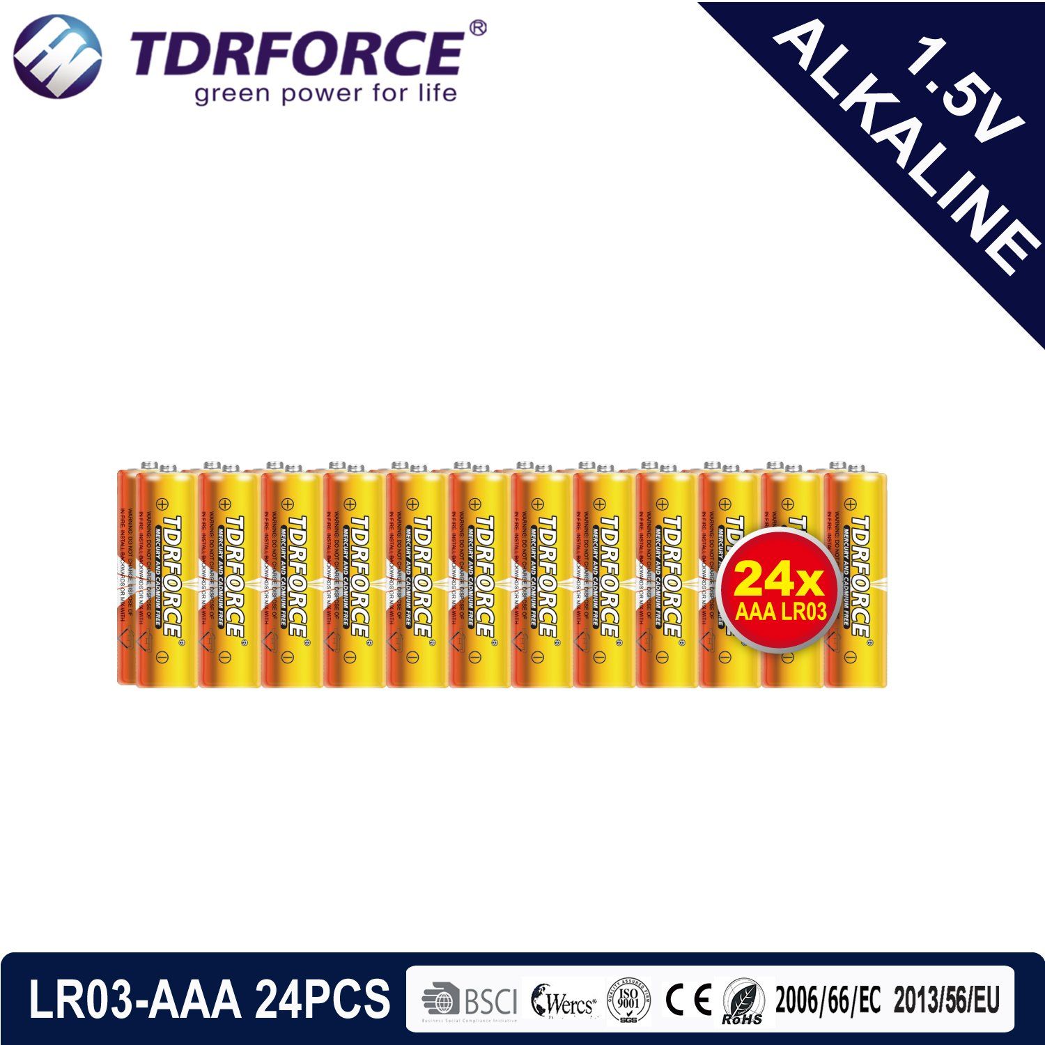 Alkaline Dry Battery with Ce Approved for Toy 12PCS in Bulk (LR03-AAA Size)