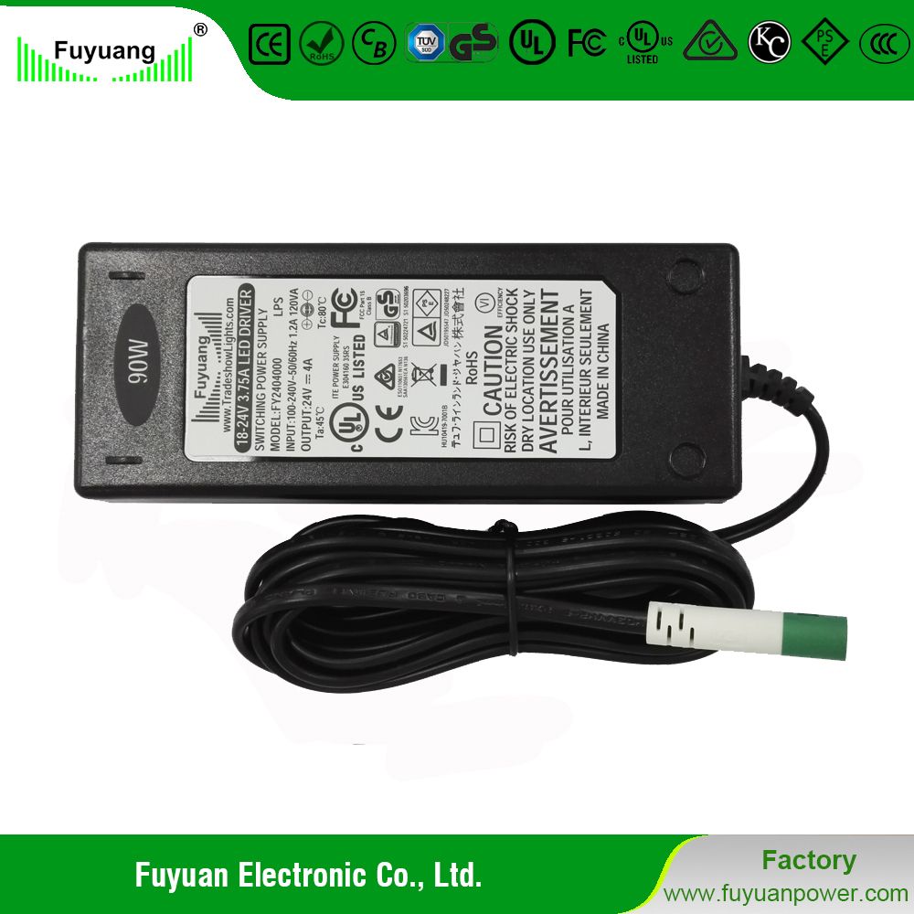 UL DC 24V 3.75A 90W LED Lighting Power Supply