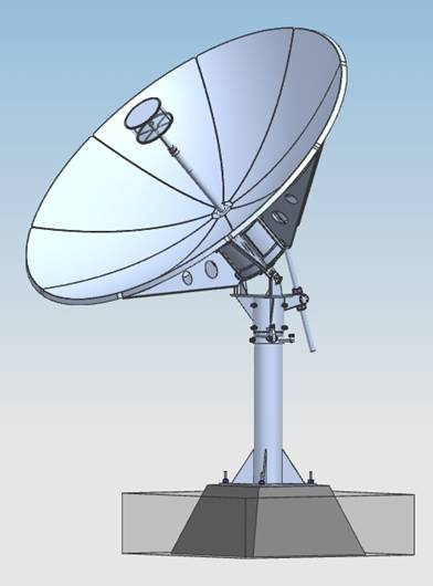 2.2m S-Band Rx Only Satellite Dish Antenna