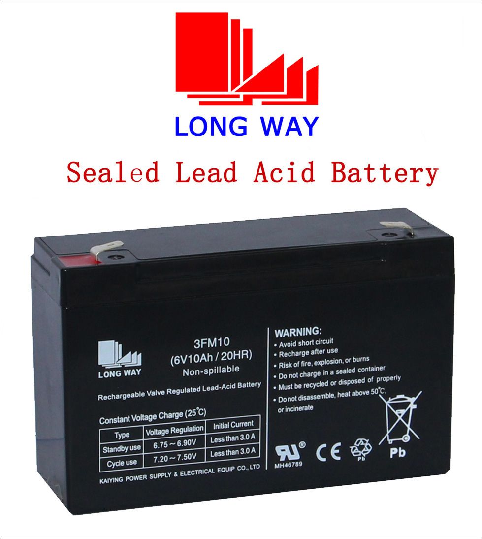 6V12ah Chargeable Sealed Lead Acid Battery for Back up Storage System