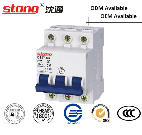 High Quality C65 Vacuum Mini Circuit Breaker 3p