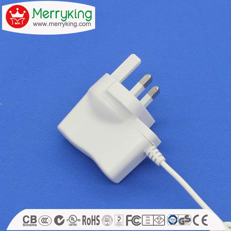 Full Loading Ce FCC RoHS 9V 1A UK Plug Type AC DC Power Adapter