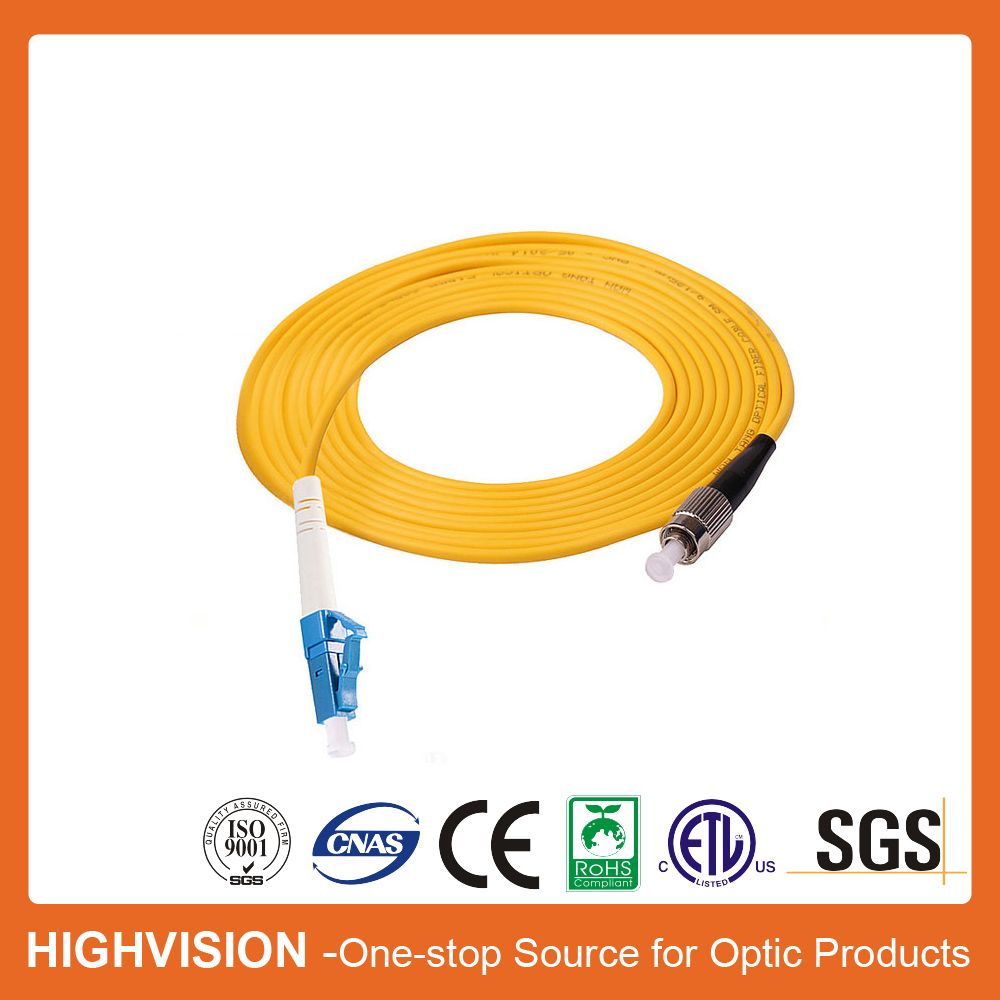 FC to LC Simplx Single Mode Fiber Optic Patch Cord