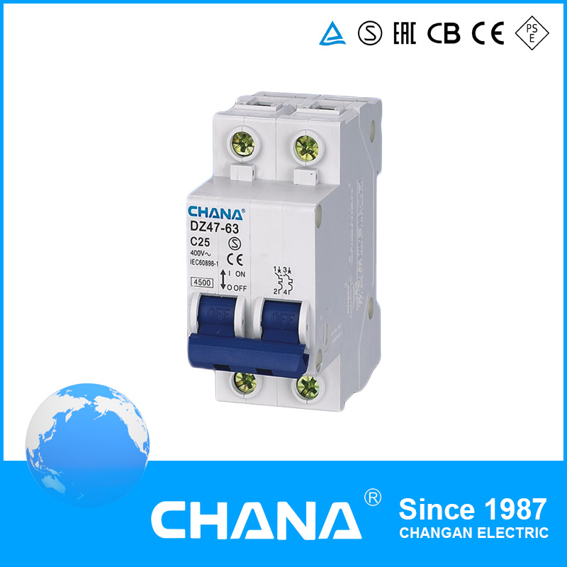 Ce and RoHS Approved Dz47-60 Type 4.5ka Mini Circuit Breaker
