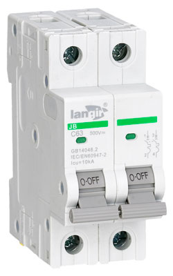 2p DC Miniature Circuit Breaker Non Polarized DC Breaker with TUV Certificates From 1A to 63A
